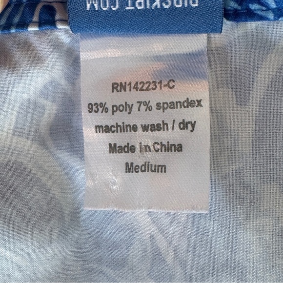 RipSkirt Hawaii Midi Skirt Blue and White Size Medium - Picture 6 of 7